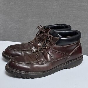 Vibram Gumlite Boots‎ 11.5 AA Brown Moc Toe Lug Leather Work Grunge Chukka